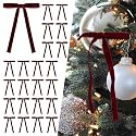 SIMISI RIBBON 24Pcs Christmas Velvet Ribbon Bows Decorations for Tree