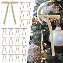 SIMISI RIBBON 24Pcs Christmas Velvet Ribbon Bows Decorations for Tree