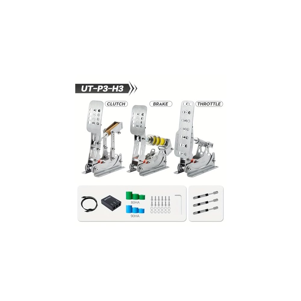 Simjack Sim Racing Simjack UT Sim Racing Pedals 200KG Load Cell Brake Pedal PC Racing ...