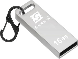 simmtronics ultra speed usb 20 16gb flash drive metal body with anti lost hook 16 gb pen drive compatible with desktop computer laptop mobile television usb 20 metal case silver
