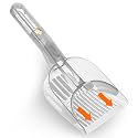 2 in 1 Adjustable Cat Litter Scoop - Litter Scooper for Small &amp; Large Litter, Durable Cat Poop Scooper, Essential Cat Litter Box Accessory, Easy-to-Clean Dual Size Gap 6mm &amp; 9mm (Transparent)