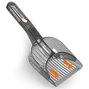 2 in 1 Adjustable Cat Litter Scoop - Multi-Size Litter Scooper for Small & Large Litter, Durable Cat Poop Scooper, Essential Cat Litter Box Accessory, Easy-to-Clean Dual Gap: 6mm & 9mm (Grey)