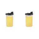 SIMPARTE Air-Tight &amp; Leak Proof Plastic Anti Microbial Oil Pourer - for Vinegar, Sauces, Jars and Container, Kitchen Storage Olive &amp; Refined Oils, Easy Flow, BPA Free (Black) (1, 585ML) (Pack of 2)