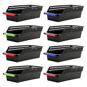simparte fridge space saver basket food storage organizer rack for fruits vegetable and egg black-color pack of 8 made in india