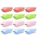 Simparte Fridge Space Saver Basket Food Storage Organizer Rack for Fruits Vegetable and Egg, Multi-Color (Pack of 12, Made in India)