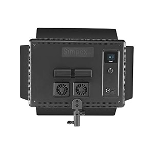 simpex led 1500 bi color professional led video light panel with magnetic diffuser and barn door for broadcast and video shoot