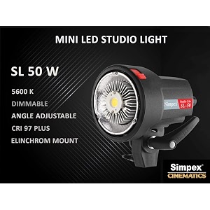 simpex sl 50w 5600k dimmable day light led video light with elinchrom mount for indoor and outdoor shooting