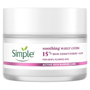 simple barrier care soothing water crme 40g  supports skin barrier health  for normal to oily sensitive skin