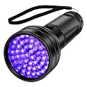 Simple Deluxe UV Flashlight Black Light, 395nm Handheld Blacklight Pet Urine Detector for Dog/Cat Urine, Stains, Bed Bug and Scorpions, Batteries Not Included, Black, 51 LED UV Flashlight, New