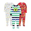 Simple Joys by Carter's Baby Boys 3 pack Snug Fit Footed Cotton Pajamas