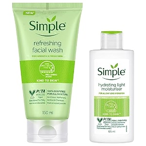 simple gel kind to skin hydrating light moisturizer 125ml amp refreshing facewash
