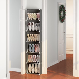 simple trending pp collapsible wardrobe finish color - grey-slim-6 diydo-it-yourself