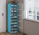Simple Trending PP Collapsible Wardrobe (Finish Color - Blue-10, DIY(Do-It-Yourself))