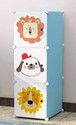 Simple Trending PP Collapsible Wardrobe (Finish Color - Blue-3, DIY(Do-It-Yourself))