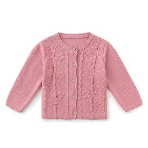 simplee kids baby girl thin sweater solid white pink cardigans for toddler 0-3years