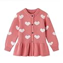Simplee kids Baby Girl Thin Sweater Solid White Pink Cardigans for Toddler 0-3Years