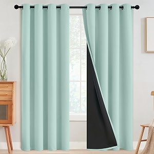 SimpleHome Aqua 100 Blackout Curtains Room Darkening