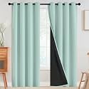 SimpleHome Aqua 100 Blackout Curtains Room Darkening