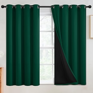 SimpleHome Dark Green 100 Blackout Curtains Room