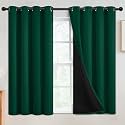 SimpleHome Dark Green 100 Blackout Curtains Room