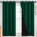 SimpleHome Dark Green 100 Blackout Curtains Room