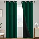 SimpleHome Dark Green 100 Blackout Curtains Room