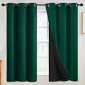 SimpleHome Dark Green 100 Blackout Curtains Room