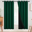 SimpleHome Dark Green 100 Blackout Curtains Room