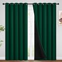 SimpleHome Dark Green 100 Blackout Curtains Room