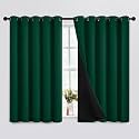 SimpleHome Dark Green 100 Blackout Curtains Room
