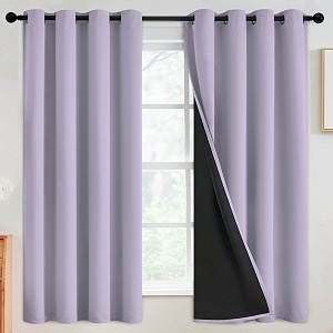 SimpleHome Lilac 100 Blackout Curtains Room Darkening