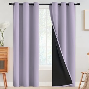 SimpleHome Lilac 100 Blackout Curtains Room Darkening