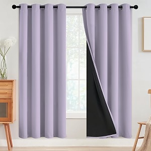 SimpleHome Lilac 100 Blackout Curtains Room Darkening