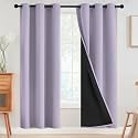 SimpleHome Lilac 100 Blackout Curtains Room Darkening