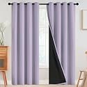 SimpleHome Lilac 100 Blackout Curtains Room Darkening