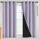 SimpleHome Lilac 100 Blackout Curtains Room Darkening