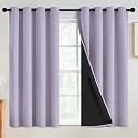 SimpleHome Lilac 100 Blackout Curtains Room Darkening