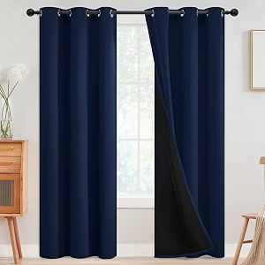 SimpleHome Navy Blue 100 Blackout Curtains Room