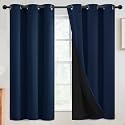 SimpleHome Navy Blue 100 Blackout Curtains Room