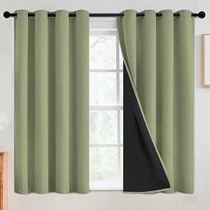 SimpleHome Sage 100 Blackout Curtains Room Darkening
