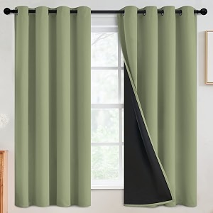 SimpleHome Sage 100 Blackout Curtains Room Darkening