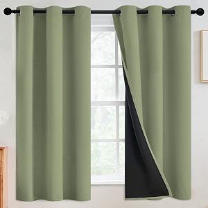 SimpleHome Sage 100 Blackout Curtains Room Darkening