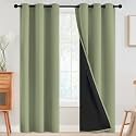 SimpleHome Sage 100 Blackout Curtains Room Darkening