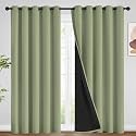 SimpleHome Sage 100 Blackout Curtains Room Darkening