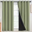 SimpleHome Sage 100 Blackout Curtains Room Darkening
