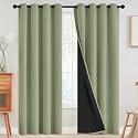 SimpleHome Sage 100 Blackout Curtains Room Darkening