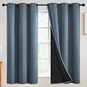 SimpleHome Stone Blue 100 Blackout Curtains Room