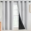SimpleHome White 100 Blackout Curtains Room Darkening