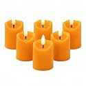 Simplelight Orange Halloween Flameless Votive Candles with Timer