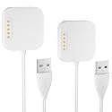 SimpleThings Compatible with SyncUP Kids Watch 2 Charger, Magnetic Charger with 3.3 FT USB Cable for T-Mobile Sync UP Kids Watch 2 (White+White)